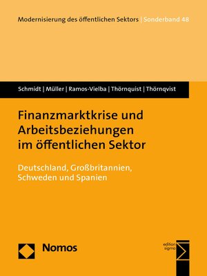cover image of Finanzmarktkrise und Arbeitsbeziehungen im öffentlichen Sektor
